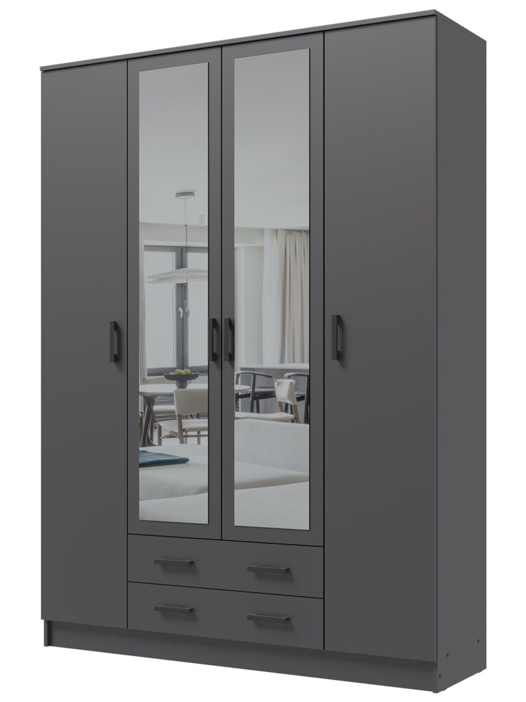 КВАДРО Шкаф (З) 1600*2200*487 ГРАФИТ КВАДРО Шкаф (З) 1600*2200*487 ГРАФИТ