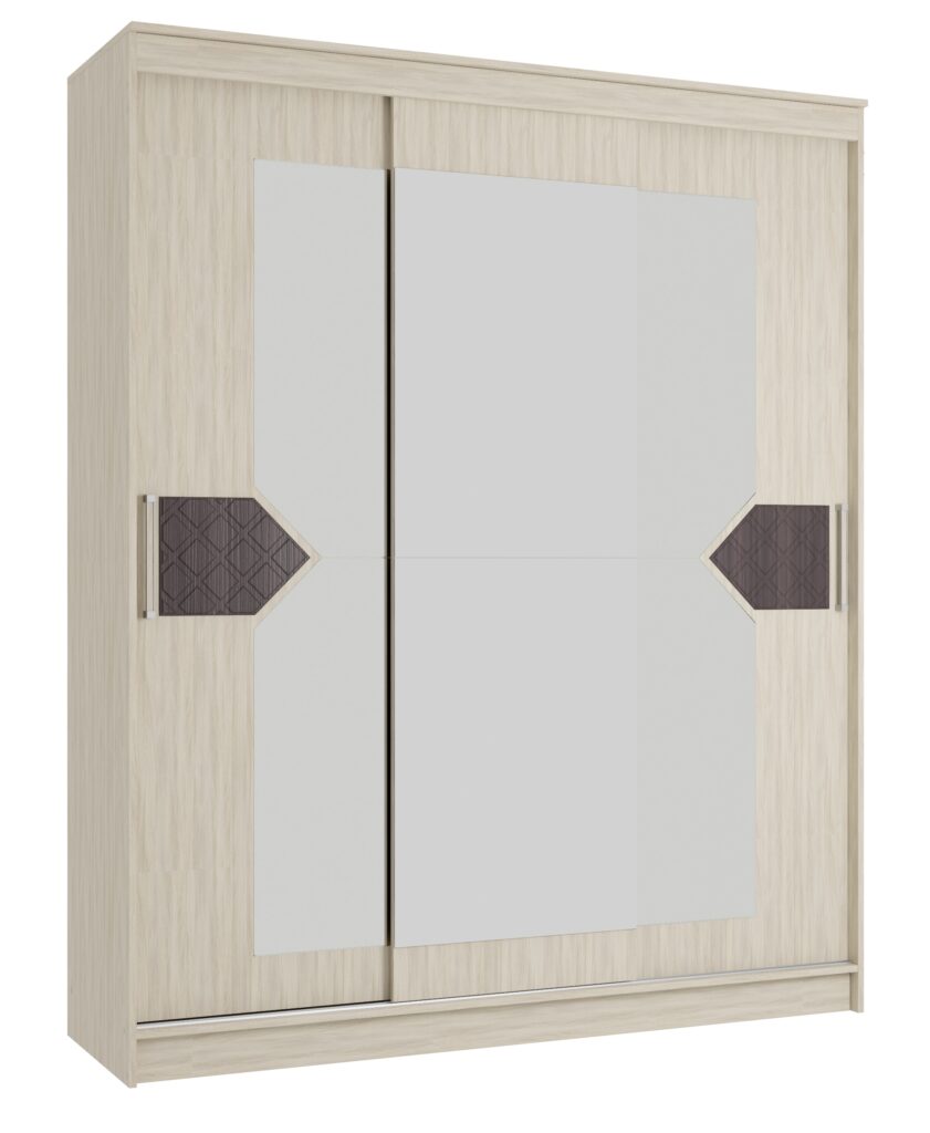 НИКОЛЬ-3 Шкаф-купе 1700*2200*590 ЯСЕНЬ ШИМО/ЛИСТВЕННИЦА ТЕМНАЯ