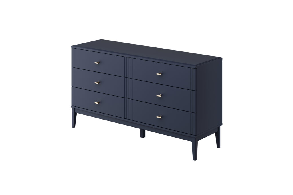 ДЖАЛИ Темный лазурный ЛАК СГ, Комод 6 ящиков