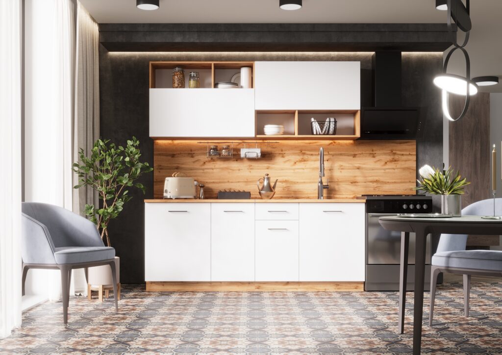 Кухня ГР Лайма 2,0  (ЛДСП) (Дуб вотан/Белая шагрень)