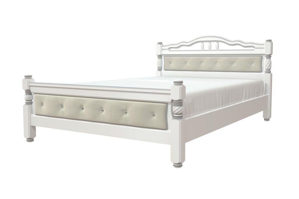 КАРИНА-11 кровать 1,6м, цвет БЕЛЫЙ ЖЕМЧУГ
